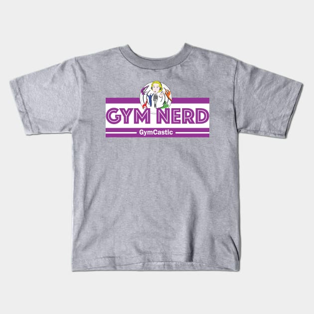 Gym Nerd (purple) Kids T-Shirt by GymCastic